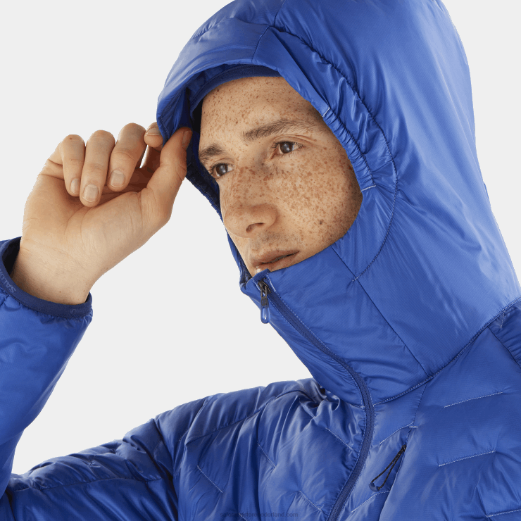 isolerend jack met capuchon voor heren - outline primaloft Salomon 22DD81089 nautisch blauw/navy pioenroos