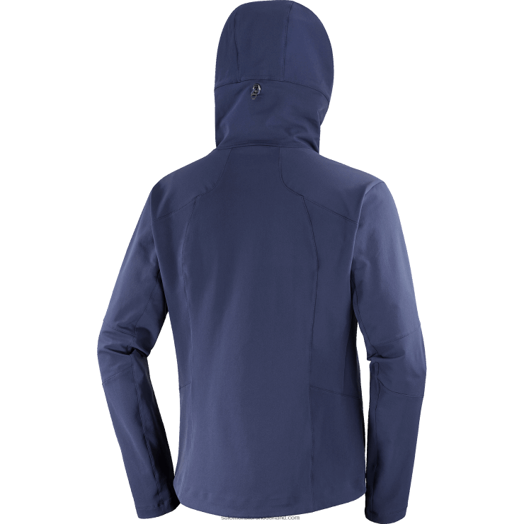 tussenlaagjack met volledige rits voor heren - outpeak softshell Salomon 22DD81107 marine iris