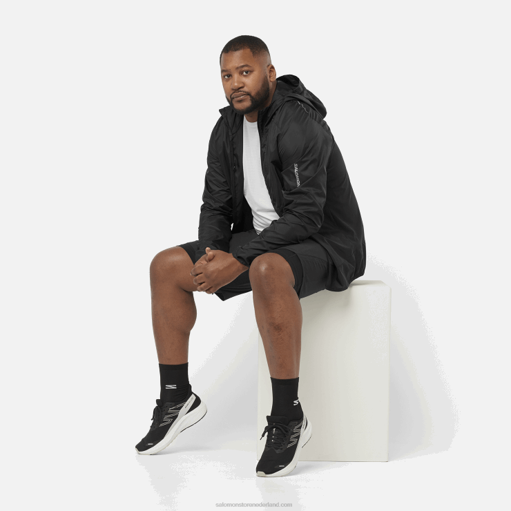 heren T-shirt met korte mouwen - cross run Salomon 22DD8234 wit