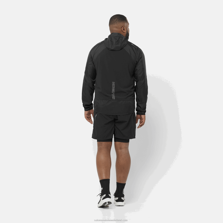 heren T-shirt met korte mouwen - cross run Salomon 22DD8234 wit