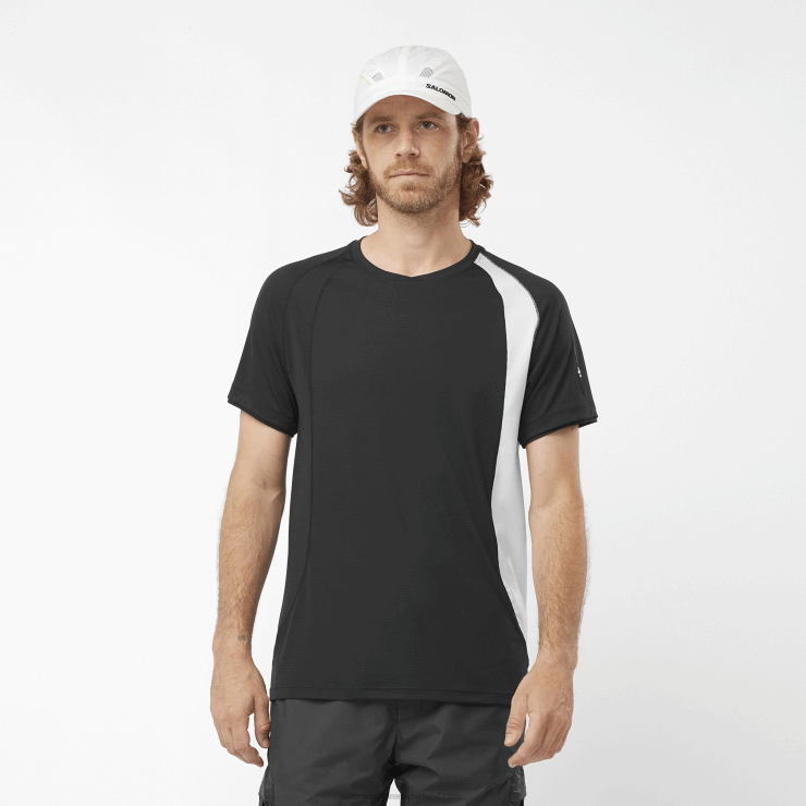 heren T-shirt met korte mouwen - equipe Salomon 22DD8243 diep zwart/wit