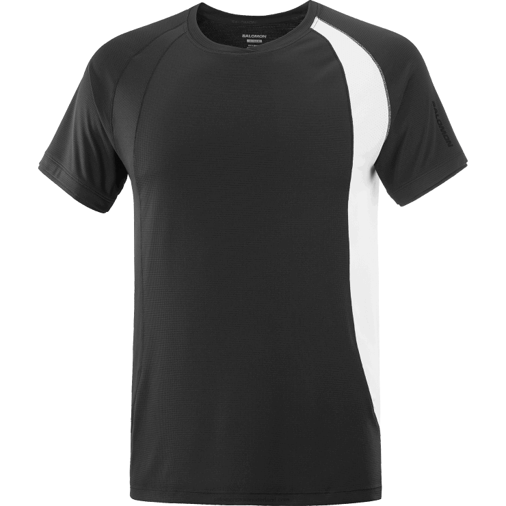 heren T-shirt met korte mouwen - equipe Salomon 22DD8243 diep zwart/wit