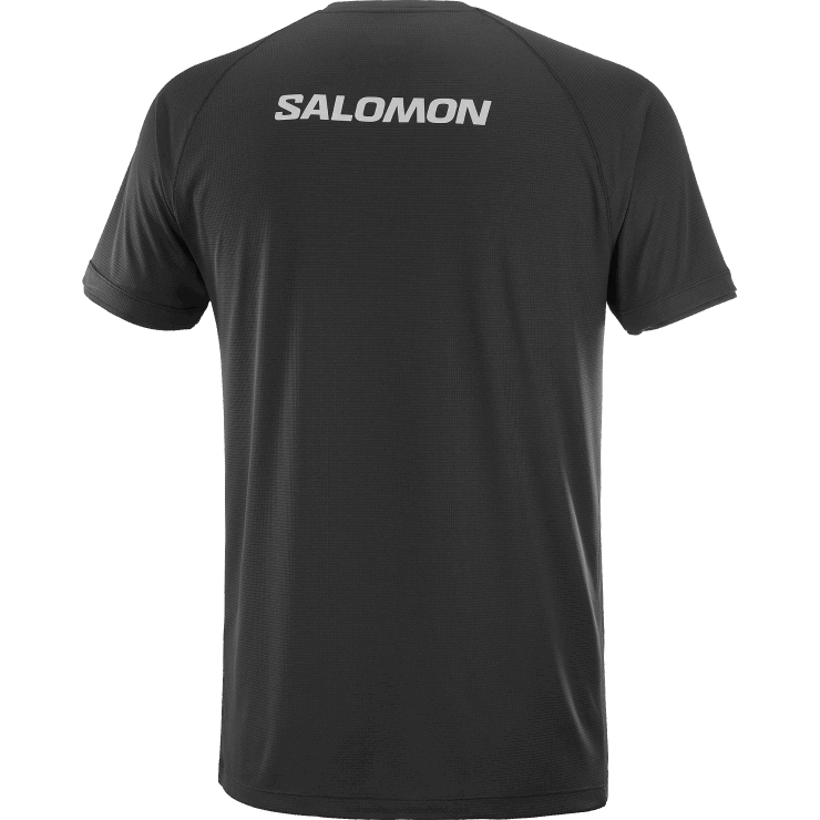 heren T-shirt met korte mouwen - equipe-logo Salomon 22DD81197 diep zwart