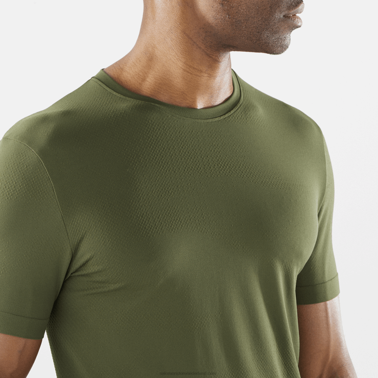 heren T-shirt met korte mouwen - essentieel naadloos Salomon 22DD8246 druivenblad/bosnacht