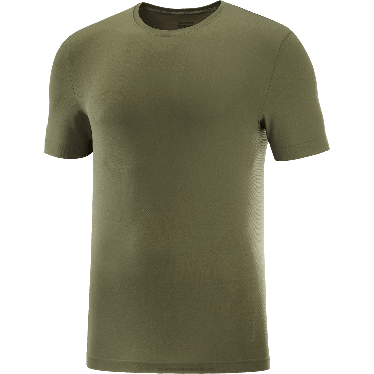 heren T-shirt met korte mouwen - essentieel naadloos Salomon 22DD8246 druivenblad/bosnacht