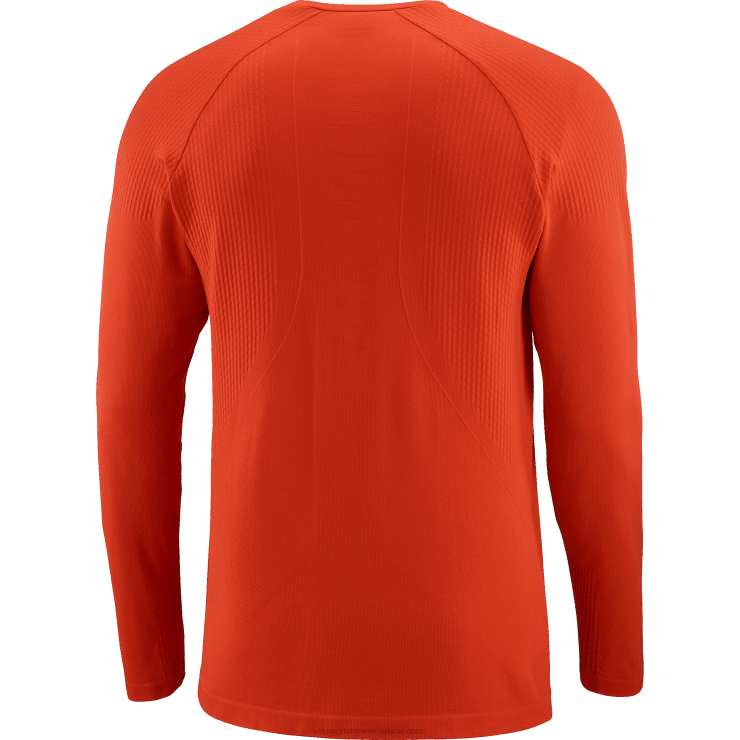heren T-shirt met lange mouwen - sense aero naadloos Salomon 22DD8231 vurig rood