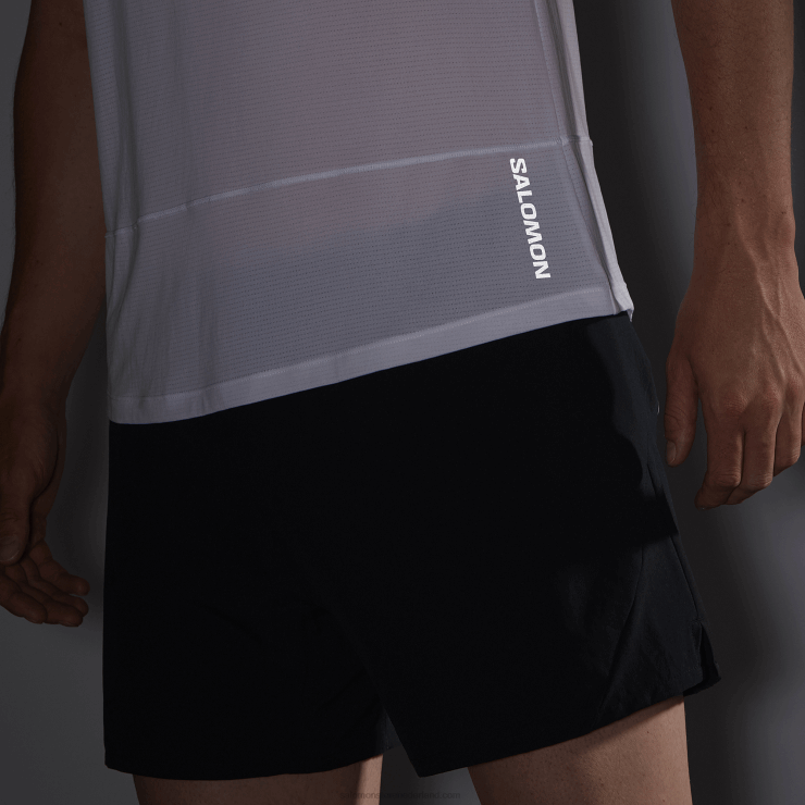 heren tank - cross run Salomon 22DD8228 wit