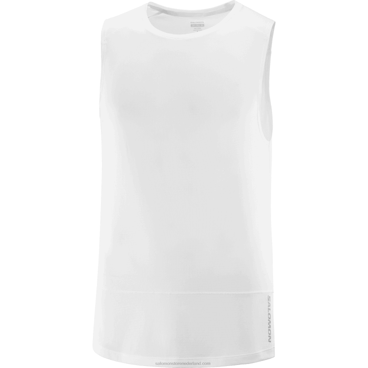 heren tank - cross run Salomon 22DD8228 wit