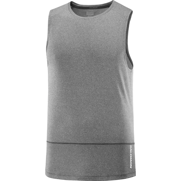 heren tank - cross run Salomon 22DD8229 diep zwart/heide