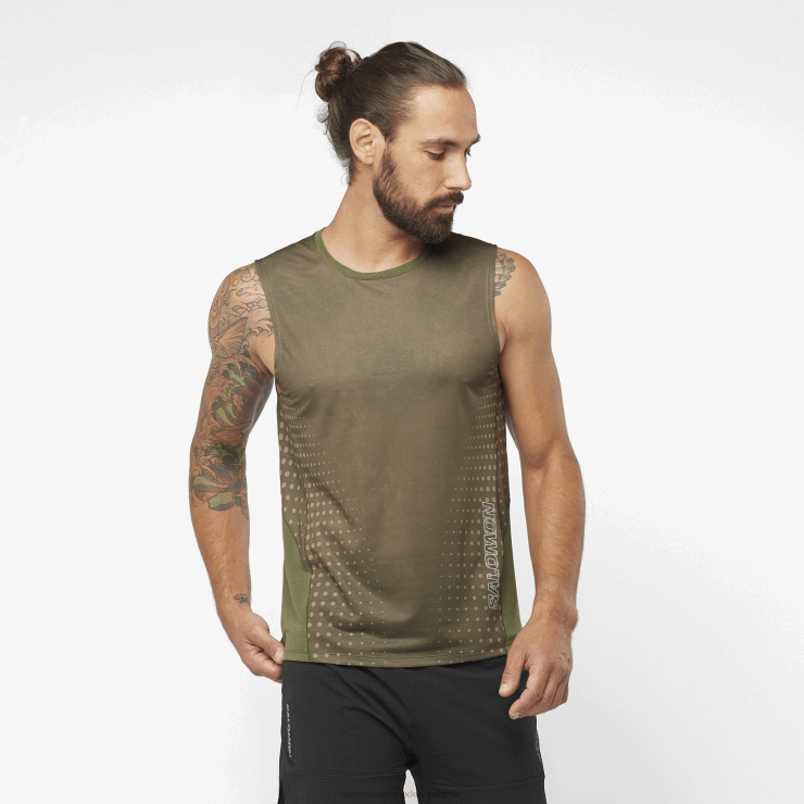 herentank - sense aero Salomon 22DD8242 druivenblad/donkergroen