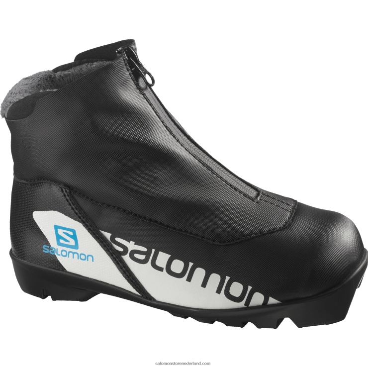 junior - klassieke nordic boots voor kinderen - rc Salomon 22DD81411 zwart/procesblauw