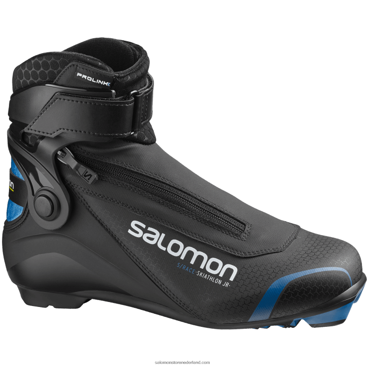 junior - skate classic nordic boots voor kinderen - s/race skiathlon junior prolink Salomon 22DD81412 zwart/procesblauw