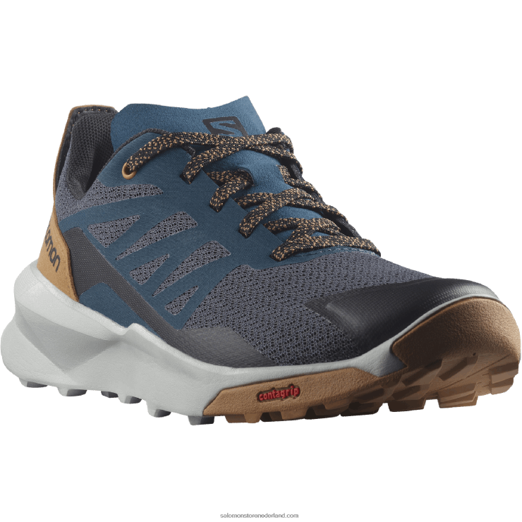 junior - kinderschoenen - patrouille Salomon 22DD81347 magneet/parelblauw/tabaksbruin