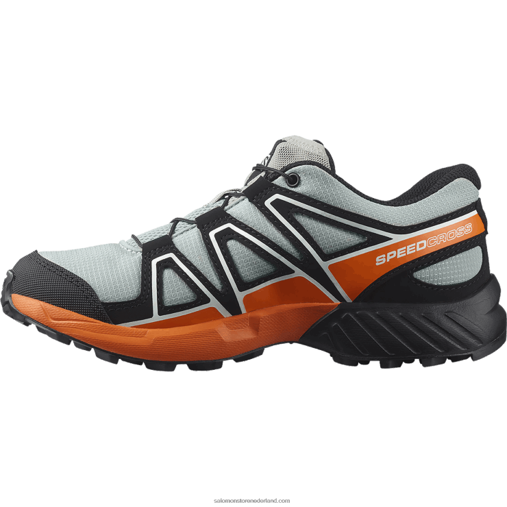junior - kinderschoenen - speedcross Salomon 22DD81352 smeedijzer/zwart/levendig oranje