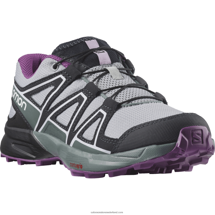 junior - kinderschoenen - speedcross Salomon 22DD81353 steengroeve/zwarte/sprankelende druif