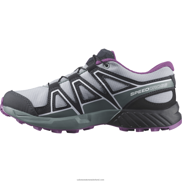 junior - kinderschoenen - speedcross Salomon 22DD81353 steengroeve/zwarte/sprankelende druif