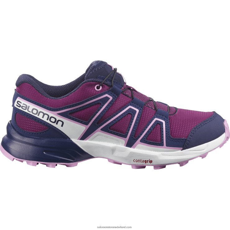 junior - kinderschoenen - speedcross Salomon 22DD81355 pruim caspia/avondblauw/orchidee