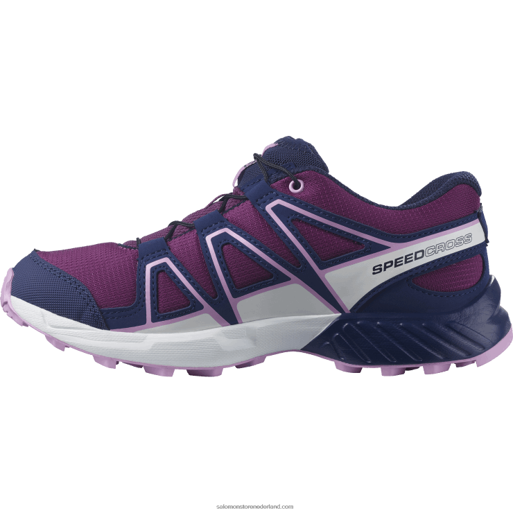 junior - kinderschoenen - speedcross Salomon 22DD81355 pruim caspia/avondblauw/orchidee