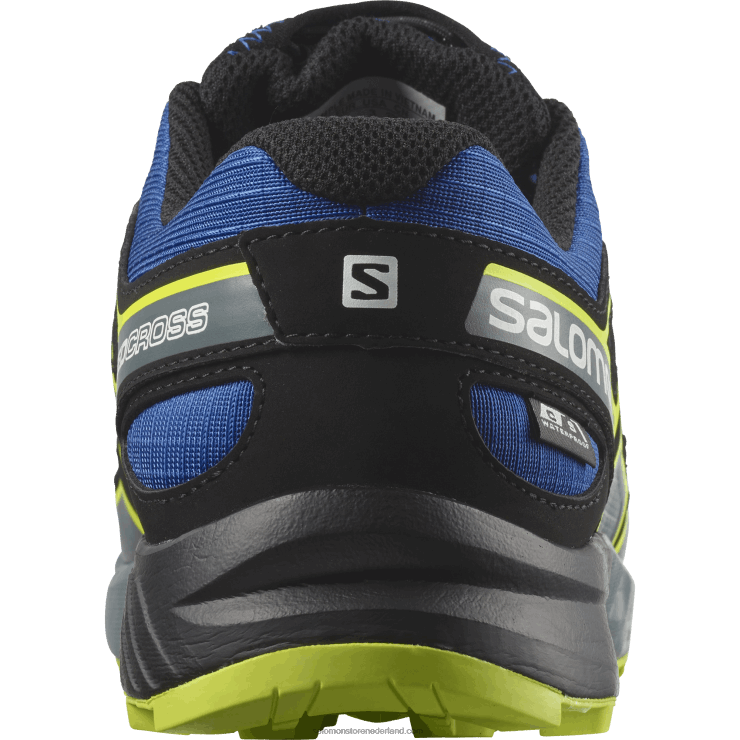 junior - kinderschoenen - speedcross clima waterdicht Salomon 22DD81344 nautisch blauw/zwart/zure limoen