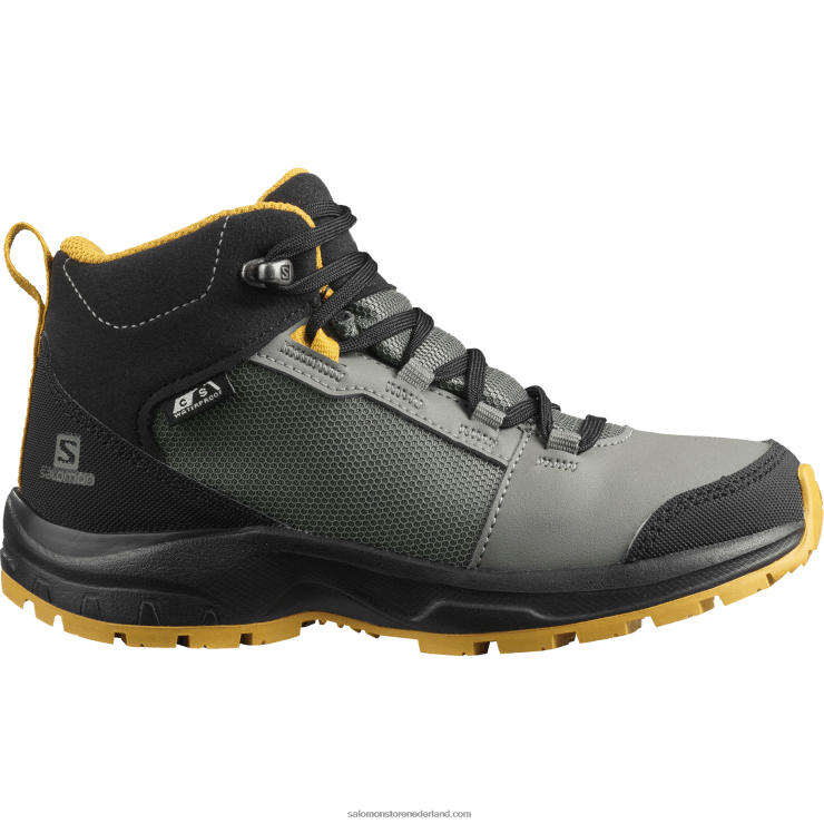 junior - kinderschoenen - uiterlijk clima waterdicht Salomon 22DD81364 castor grijs/zwart/arrowwood