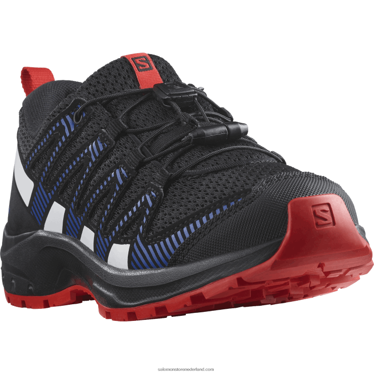 junior - kinderschoenen - xa pro v8 Salomon 22DD81356 zwart/lapisblauw/vurig rood