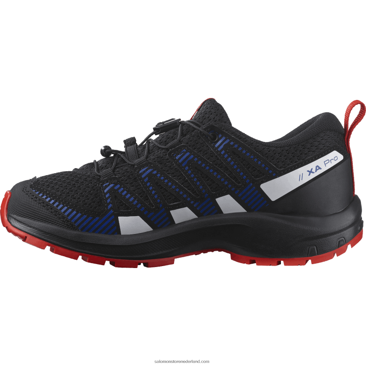 junior - kinderschoenen - xa pro v8 Salomon 22DD81356 zwart/lapisblauw/vurig rood