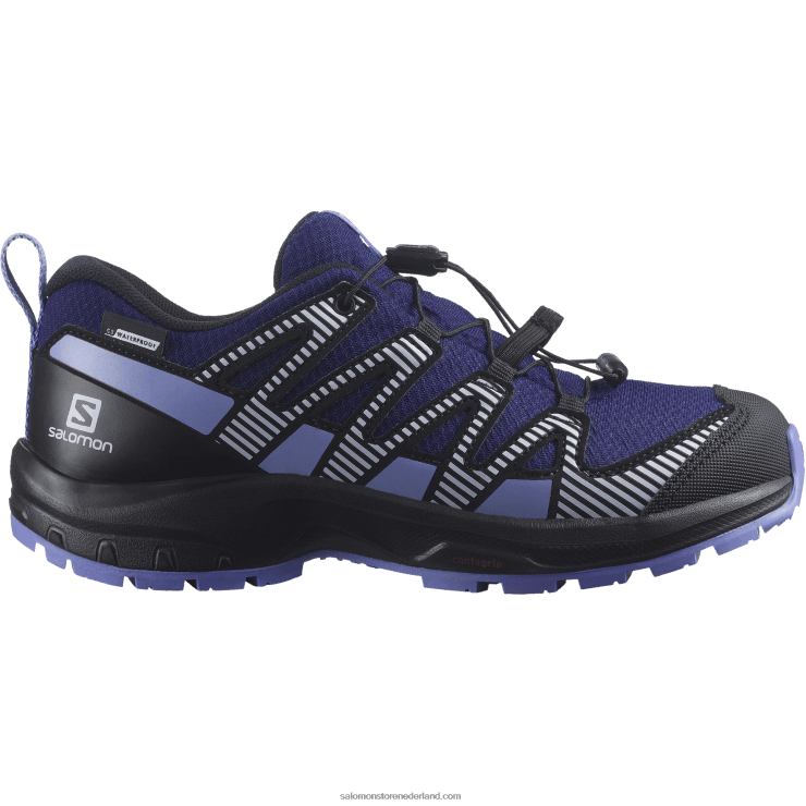 junior - kinderschoenen - xa pro v8 clima waterdicht Salomon 22DD81359 astrale aura/zwarte/paarse heide