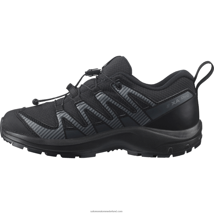 junior - kinderschoenen - xa pro v8 clima waterdicht Salomon 22DD81360 zwart/ebbenhout
