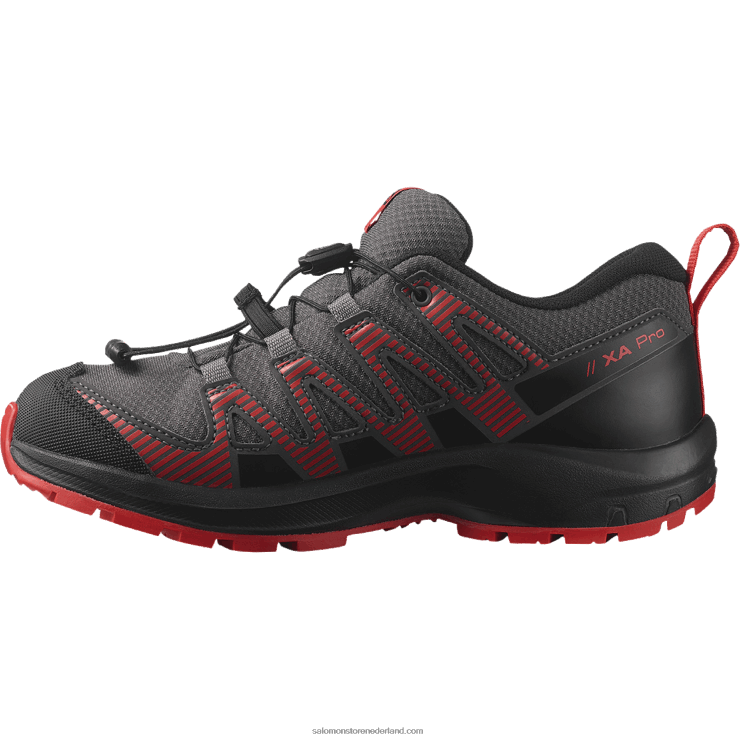 junior - kinderschoenen - xa pro v8 clima waterdicht Salomon 22DD81361 magneet/zwart/poppy rood