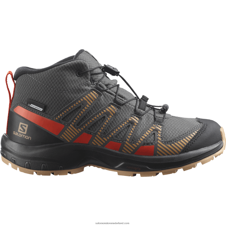 junior - kinderschoenen - xa pro v8 mid clima waterdicht Salomon 22DD81342 magneet/eikel/kerstomaat
