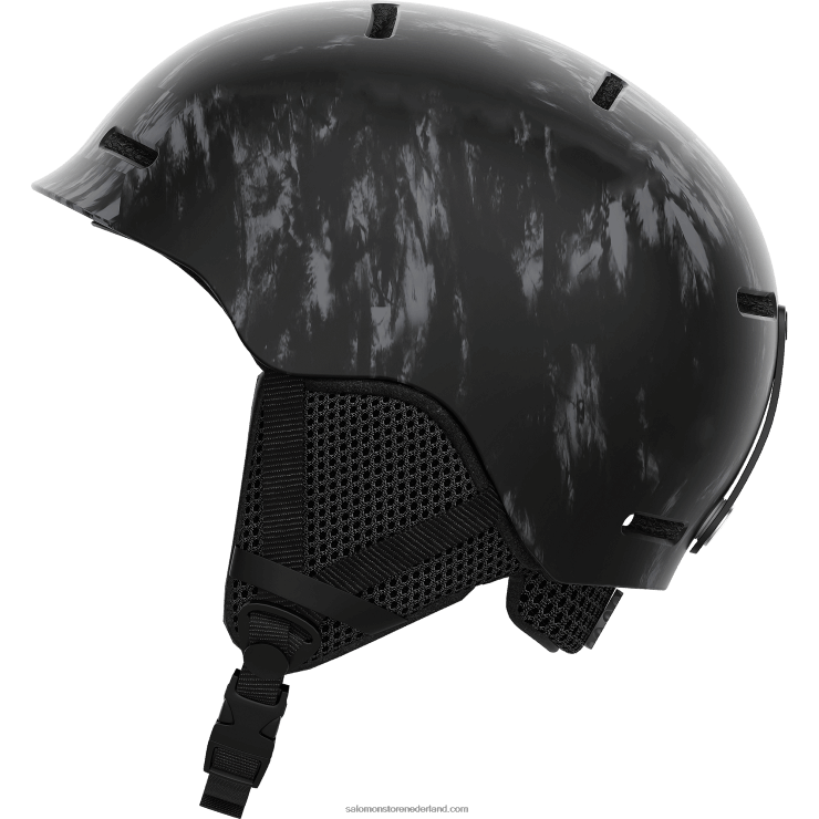 junior - kinderhelm - grom Salomon 22DD81395 zwarte stropdas en kleurstof