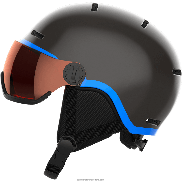 junior - kinderhelm - grom vizier Salomon 22DD81388 zwart