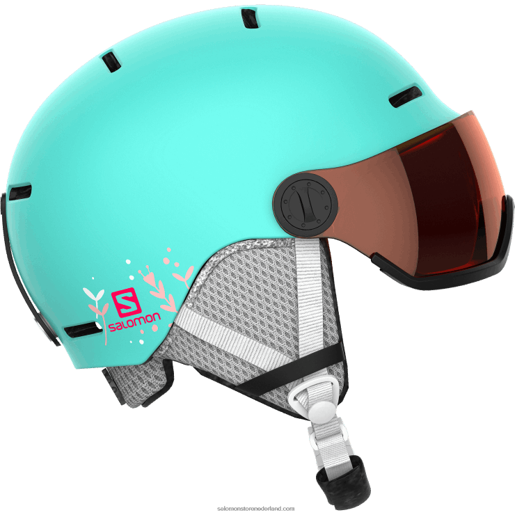 junior - kinderhelm - grom vizier Salomon 22DD81390 aruba glanzend