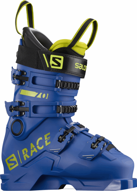 junior - racelaarzen voor kinderen - s/race 70 Salomon 22DD81374 raceblauw/zuurgroen/zwart