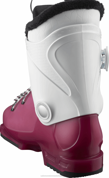 junior - skischoenen voor kinderen - t3 rt girly Salomon 22DD81424 roze violet doorschijnend/wit