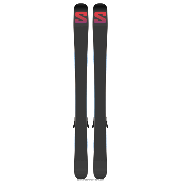 junior - freeride skipakket kinderen - qst blank team (en l6) Salomon 22DD81367 illusieblauw/rood/procesblauw