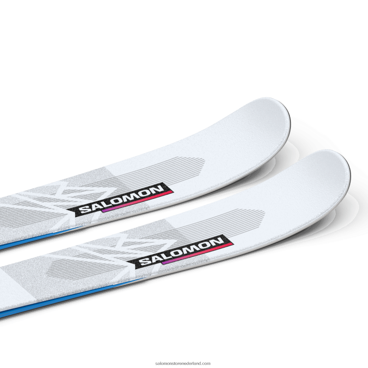 junior - freeride skipakket kinderen - qst blank team (en l6) Salomon 22DD81367 illusieblauw/rood/procesblauw