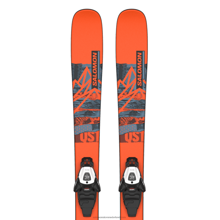 junior - freestyle skipakket kinderen - qst spark m (en l6) Salomon 22DD81365 vlam/open blauw/zwart