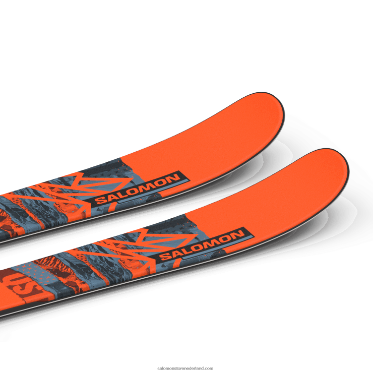 junior - freestyle skipakket kinderen - qst spark m (en l6) Salomon 22DD81365 vlam/open blauw/zwart