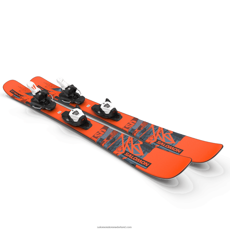 junior - freestyle skipakket kinderen - qst spark m (en l6) Salomon 22DD81365 vlam/open blauw/zwart