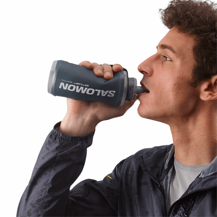 dameshandheld met fles inbegrepen - actief Salomon 22DD8984 zwart/leigrijs