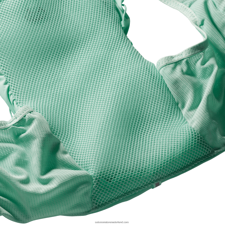 hardloopvest voor dames inclusief bidons - adv skin 12 Salomon 22DD8965 strandglas/ebbenhout/poolblauw