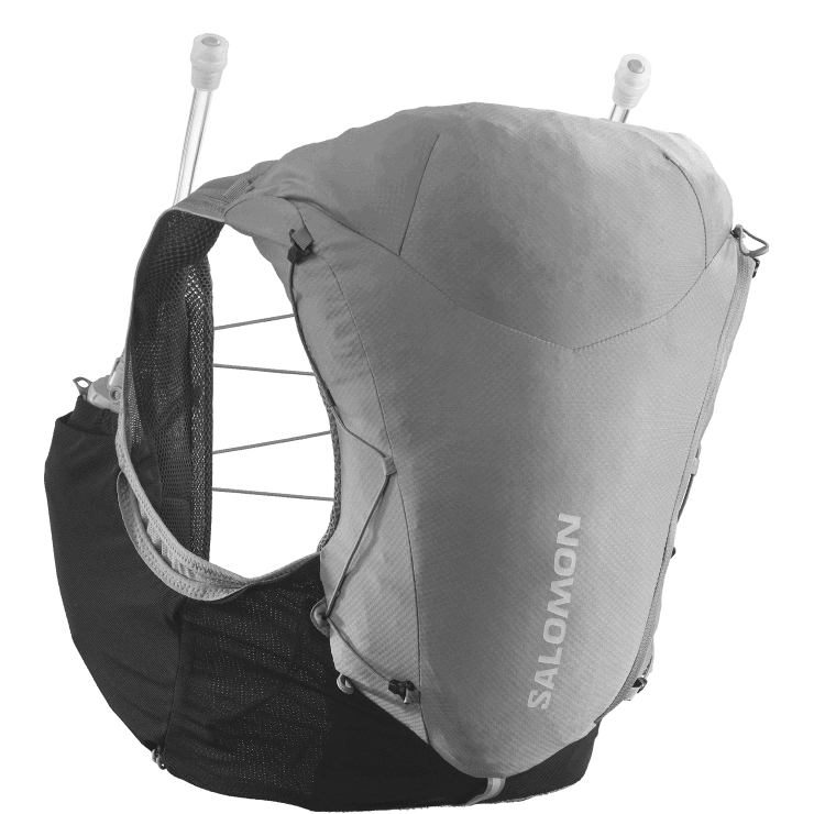 hardloopvest voor dames inclusief bidons - adv skin 12 Salomon 22DD8968 rustige tint/zwart