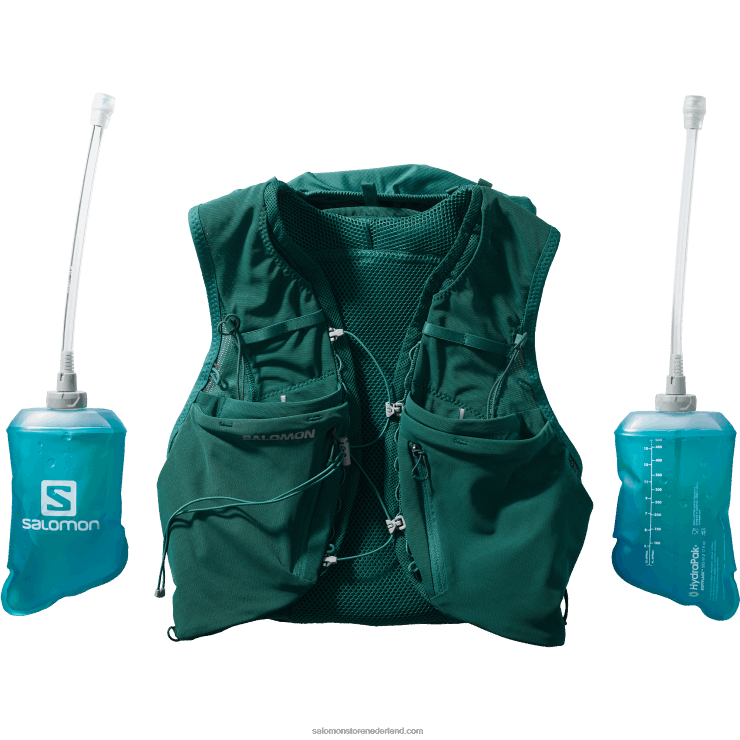 hardloopvest voor dames inclusief bidons - adv skin 12 Salomon 22DD8969 grote Oceaan