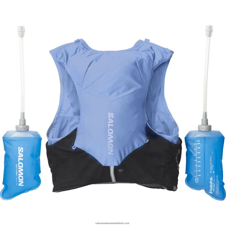 hardloopvest voor dames inclusief bidons - adv skin 5 Salomon 22DD8971 engels landhuis/zwarte iris