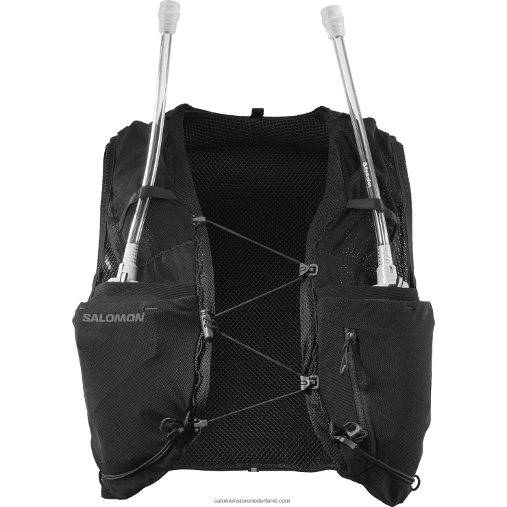 hardloopvest voor dames inclusief bidons - adv skin 5 Salomon 22DD8972 zwart/ebbenhout