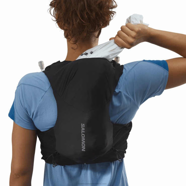 hardloopvest voor dames inclusief bidons - adv skin 5 Salomon 22DD8972 zwart/ebbenhout