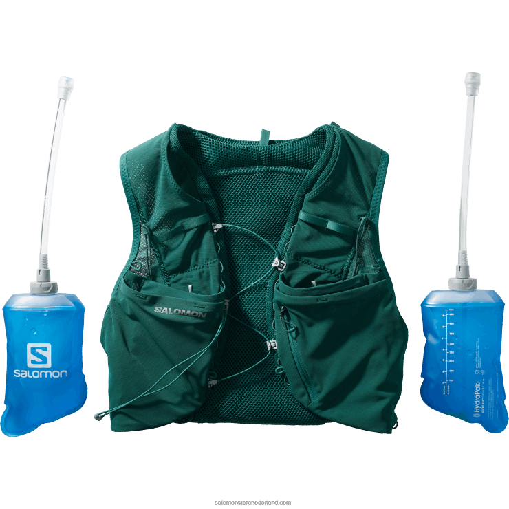 hardloopvest voor dames inclusief bidons - adv skin 5 Salomon 22DD8974 grote Oceaan