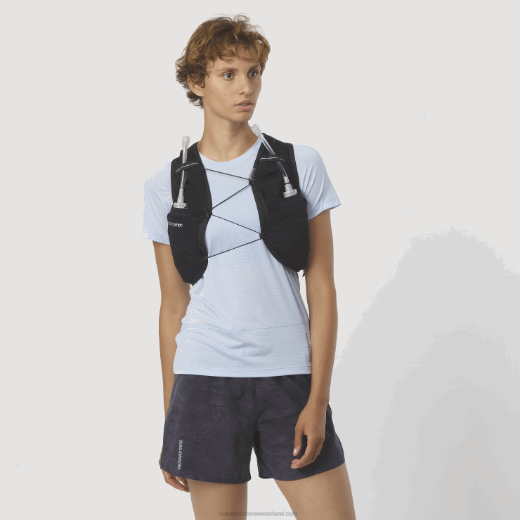 hardloopvest voor dames met kolven inbegrepen - active skin 8 Salomon 22DD8983 zwart