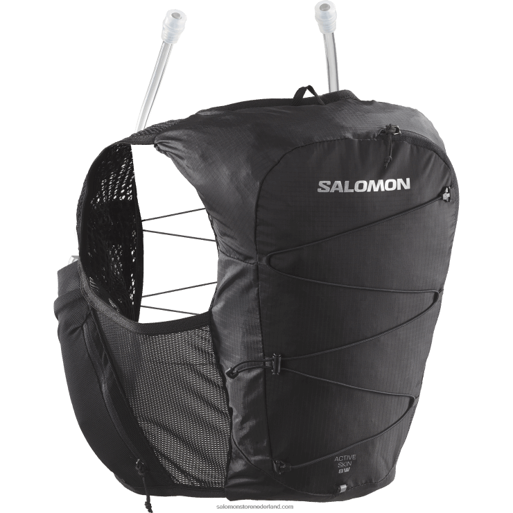 hardloopvest voor dames met kolven inbegrepen - active skin 8 Salomon 22DD8983 zwart